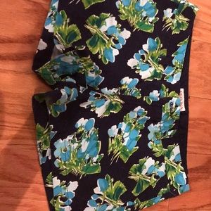 Shorts . Very cute, Navy, aqua, green floral print